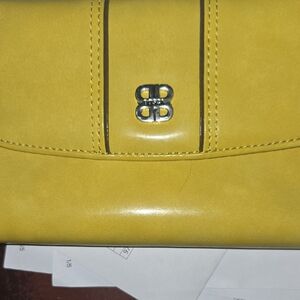 Bosca Yellow Wallet with Iconic Emblem